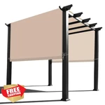Alion Home Pergola Cover Beige 16X9 Ft Waterproof Universal Canopy. Fixed Price $168.97.