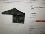 Ez Up Taa Compliant Sidewall, 13' X H, Woodland Camouflage Replacement. Fixed Price $128.88.