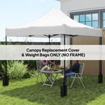 Outsunny 10' X Pop Up Canopy Replacement Top With Weight Bags, White. Fixed Price $55.99.