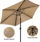 New 10FT Sunbrella Alloy Steel Patio Market Umbrella Auto Tilt Crank Tan. Fixed Price $75.83.