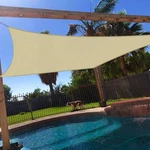 Beige Rectangle Sun Shade Sail Fabric Awning Top Canopy Patio Custom 2'-16'. Fixed Price $123.99.
