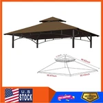 Wonwon 5X8 Grill Gazebo Replacement Canopy Top, Double Tier Bbq Roof, Brown. Fixed Price $56.99.