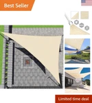 Customizable Beige Sun Shade Sail - Modern Canopy Cover For Outdoor Elegance. Fixed Price $51.84.