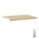Aleko Motorized Retractable 16 X 10 Ft Patio Awning Sand Sunshade Canopy. Fixed Price $434.25.
