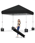 Pop Up Canopy 10X10 Heavy Duty Portable Black Sx-qql Zdp Adjustable Garveelife. Fixed Price $114.99.