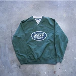New York Jets Nfl Green Big Logo Pullover Windbreaker Neck Mens. Fixed Price $30.00.