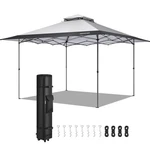 13X13FT Pop Up Gazebo Instant Canopy Tent One Push Heavy Duty With Wheels Gray. Fixed Price $109.96.