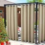 Nicetown Taupe Outdoor Curtains, 55X95, 2-PANELS, Waterproof Patio Drapes. Fixed Price $49.95.