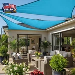 Cool Area Sun Shade Sail 8X8X8FT Triangle 8'X0 8', Turquoise Blue. Fixed Price $44.99.