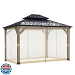 Bps 10' X 12' Gazebo Universal Mosquito Netting Screen Replacement, 4-PANEL. Fixed Price $64.99.