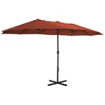 Garden Parasol With Double Top And Cross Base Patio Sunshade Outdoor Vidaxl. Fixed Price $114.99.