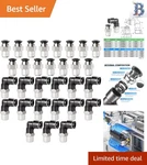 Professional Grade Elbow & Straight Push-in Connectors: Copper/plastic, 30 Sets. Fixed Price $35.69.