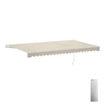 Aleko Motorized Retractable Patio Sunshade Awning 20 X 10 Feet Ivory Canopy. Fixed Price $479.25.