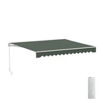 Aleko Retractable Motorized Home Patio Canopy 10 X 8 Ft Awning Forest Green. Fixed Price $336.75.