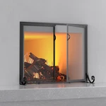 Beauty Fireplace Screen With Hinged Doors, Powder Coated Steel Frame, Metal. Fixed Price $131.25.