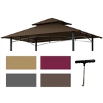 Warmally 8X5 Grill Gazebo Bbq Canopy Replacement Top Dark Brown L-GG001PST-F. Fixed Price $54.32.