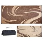 Reversible 8X18 Rv Patio Mat - Stylish Brown/tan Graphic Design For Camping. Fixed Price $87.26.