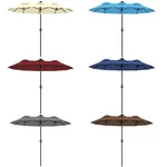 Outsunny 9.7' Double-sided Patio Umbrella With Tilt. Fixed Price $69.99.