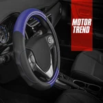 Motor Trend Gripdrive Ergonomic Carbon Fiber Steering Wheel Cover Gray Blue. Fixed Price $19.90.
