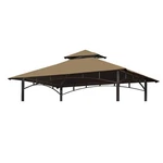 Grill Gazebo Replacement Canopy Top - Wonwon 5X8 Roof Double Khaki. Fixed Price $57.11.