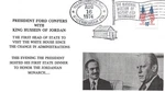 Event Cachet Cover President Ford Confers With King Hussein Of Jordan 1974. Fixed Price $9.99.