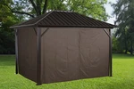 Shelterlogic Sojag Polyester Curtains For Genova Color Brown Material Fabric. Fixed Price $199.99.