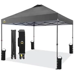 Crown Shades 10X10 Pop Canopy, Beach Tent With One Push Setup, Grey (used). Fixed Price $67.91.