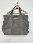 Free People Suede Caravan Tote Bag Women's Charcoal Gray Pockets Boho Classic. Fixed Price $99.99.