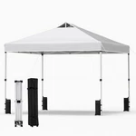 Costway 10X10 Ft Pop Up Canopy Tent Wheeled Carry Bag 4 Sand White. Fixed Price $84.99.