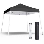 Phonwhon 10X10 Pop Up Canopy Gazebo, 300D Silver Coated Black Fabric, Outdoor. Fixed Price $97.64.