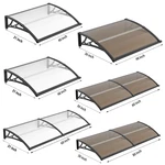 Diy Window Awning Front Door Eaves Canopy Polycarbonate Roof Cover W/ Large Sink. Fixed Price $89.99.