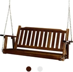 Vingli Upgraded Heavy Duty 880 Lbs 4 Ft Patio Wooden Porch Swing Solid Fir Wood,. Fixed Price $122.35.