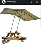 Shelterlogic Picnic Canopy Quick Clamp On Shade Adjustable Angle White. Fixed Price $199.00.