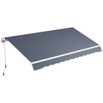 12'X8' Patio Window Awning Retractable Canopy Sun Shade With Manual Crank Handle. Fixed Price $222.99.