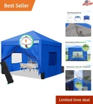 All-in-one 10X10 Ft Commercial Pop Up Canopy With Sandbags Outdoor Essential. Fixed Price $237.99.