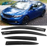 Window Visors For 12-15 Honda Civic Sedan Mugen Style Vent Guard Shade Acrylic. Fixed Price $41.99.