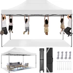 10X15FT Heavy Duty Pop Up Canopy With 4 Sidewalls Commercial Outdoor Party Tent. Fixed Price $192.34.