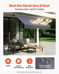 98" Manual Retractable Awning Patio Sunshade Canopy W/ Adjustable Height Gray. Fixed Price $100.99.