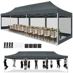 Tooluck 10X30 Pop Up Canopy Tent With 8 Sidewalls Heavy Duty Commercial Gazebo. Fixed Price $432.99.