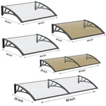 Solid Polycarbonate 32/40/48/60/80" Entry Door Canopy Diy Patio Awnings. Fixed Price $159.99.