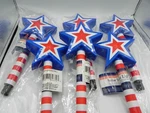 6 Patriotic Star Solar Light America 250 Yard Garden Path Lamp Stake New. Fixed Price $17.99.