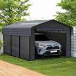 10X15FT Carport Outdoor Heavy Duty Shelter Garage With Sidewall. Fixed Price $1234.04.