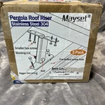 Mayset Heavy Duty Stainless STEEL-304 Pergola Roof Riser Beam Bracket (3 Pack). Fixed Price $89.98.