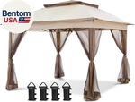 11X11 Pop Up Gazebo With Mesh Netting, Instant Outdoor Canopy Tent, Water Resist. Fixed Price $254.86.