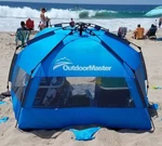 Large Pop Up Beach Tent Blue Sun Shade Canopy Shelter For 4 With Uv Protection. Fixed Price $95.89.