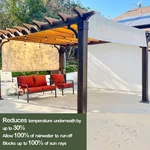 Alion Waterproof Pergola Shade Canopy Replacement Cover W/rod Pocket Beige. Fixed Price $109.59.