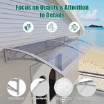 40X60IN Awning Window Canopy Cover Sunlight Rain Protection Gray Bracket Diy. Fixed Price $79.99.