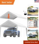 Durable 10X20 Waterproof Carport Canopy Cover With Uv Protection. Fixed Price $77.99.