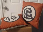 Linen Dragonball Master Roshi's Kame Kanji 16X16 Square Pillow Set. Fixed Price $49.99.