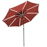 Apluschoice 10FT Solar Power Led Patio Umbrella Market Parasol Cafe - Terra Red. Fixed Price $101.13.